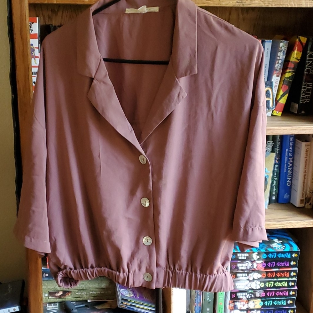 Mauve Blouse w/ Buttons